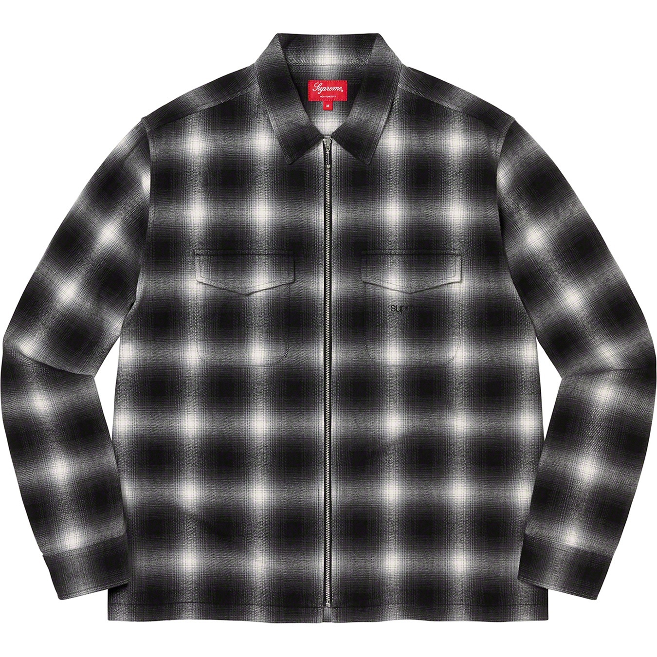 Shadow Plaid Flannel Zip Up Shirt view 5